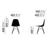DSW Plastic Eames Chair / Fabric Seat / Maple Base